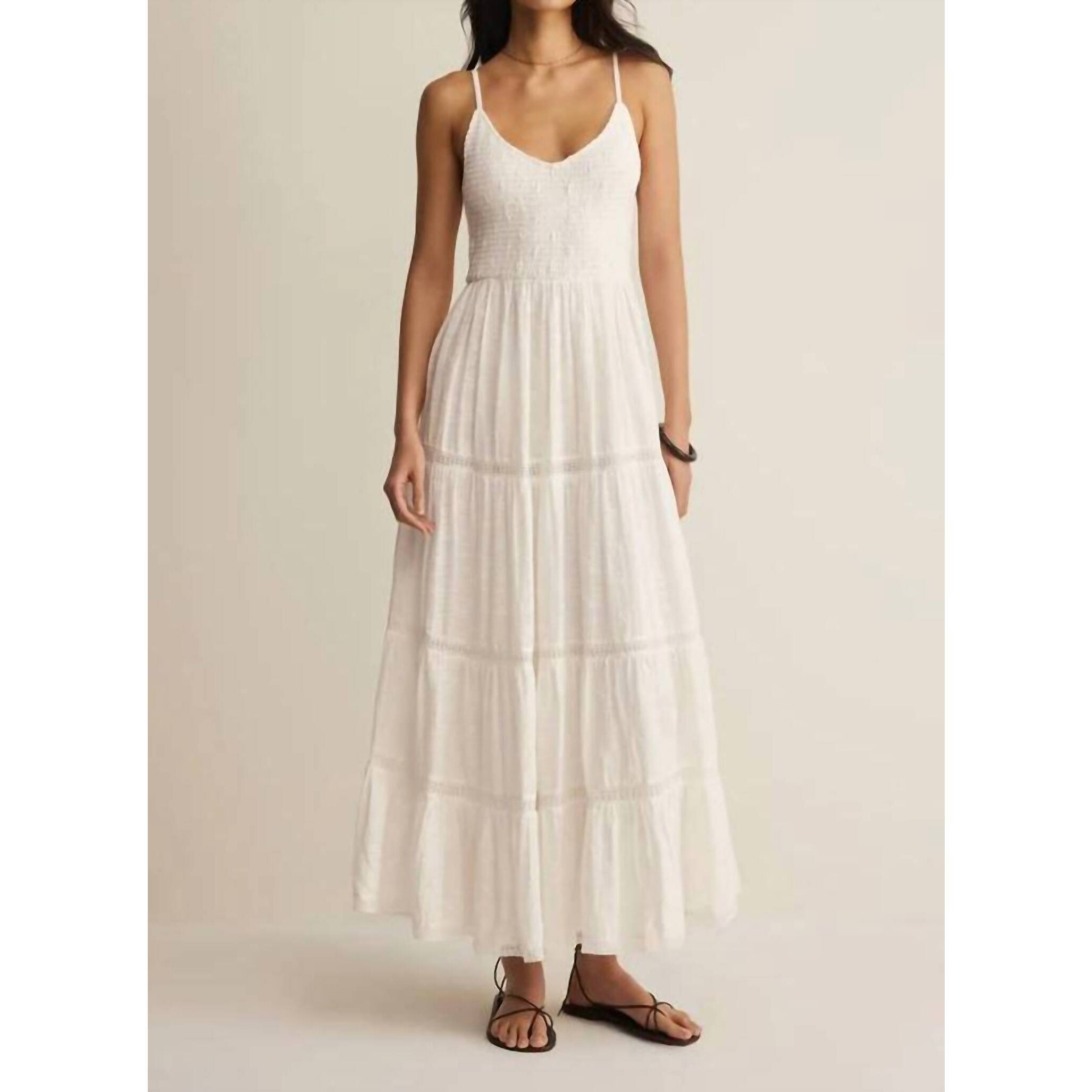 New Z Supply Behati Eyelet Midi Dress In White